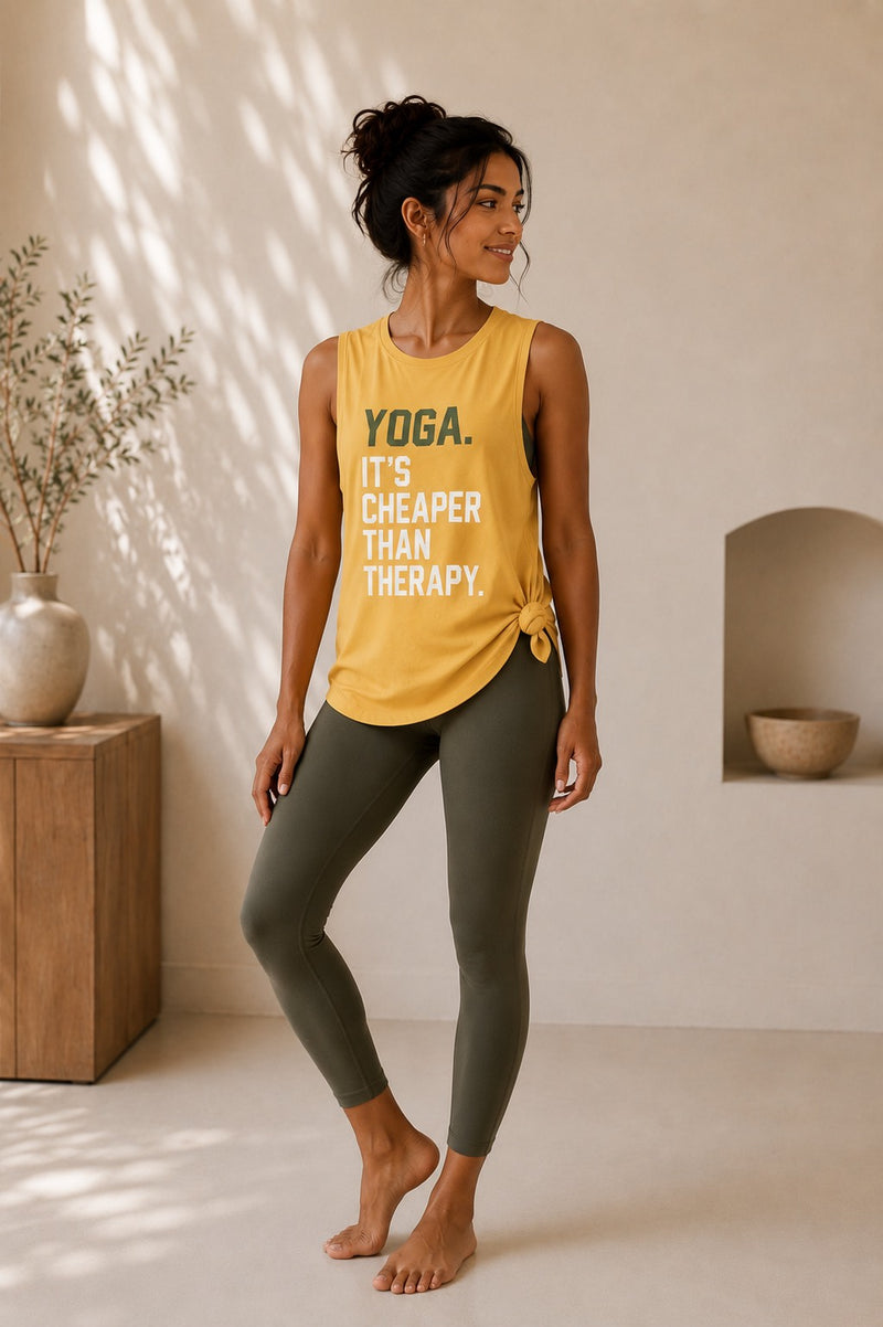 Yoga Therapy Women's Tank Top Yellow