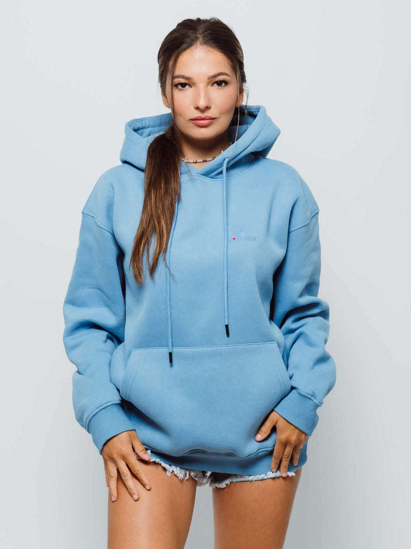 Blue Hoodie with logo