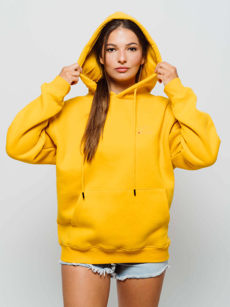 Yellow Hoodie with logo