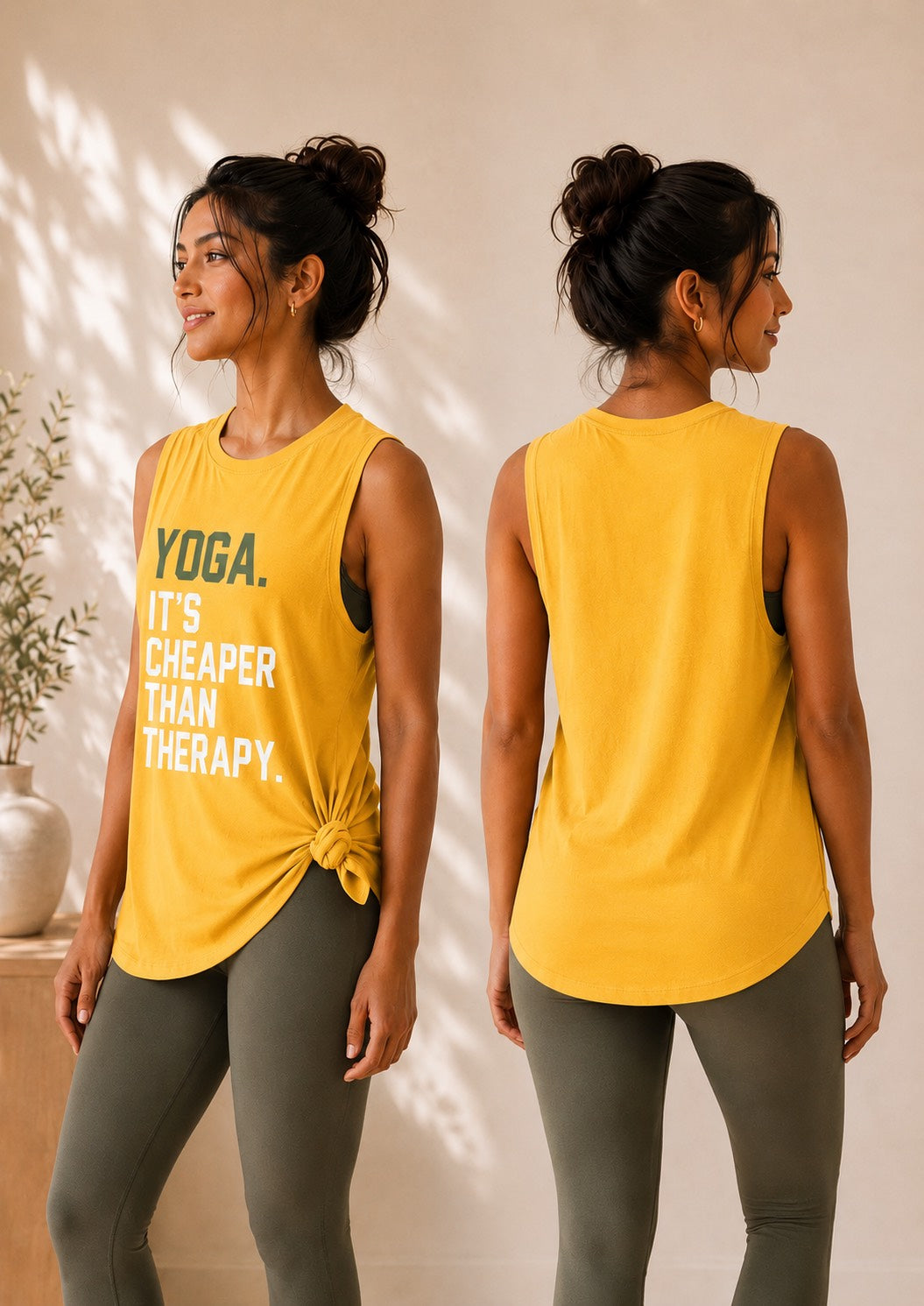 Yoga Therapy Women's Tank Top Yellow