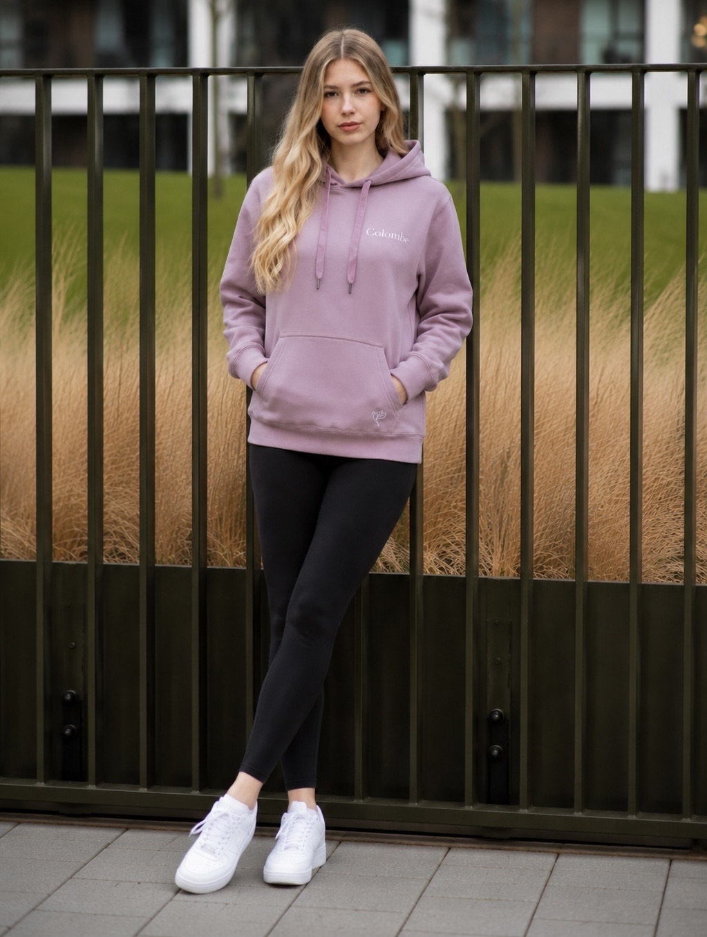 Pale Pink Hoodie with logo