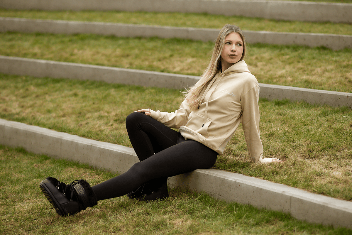 Beige Hoodie with logo