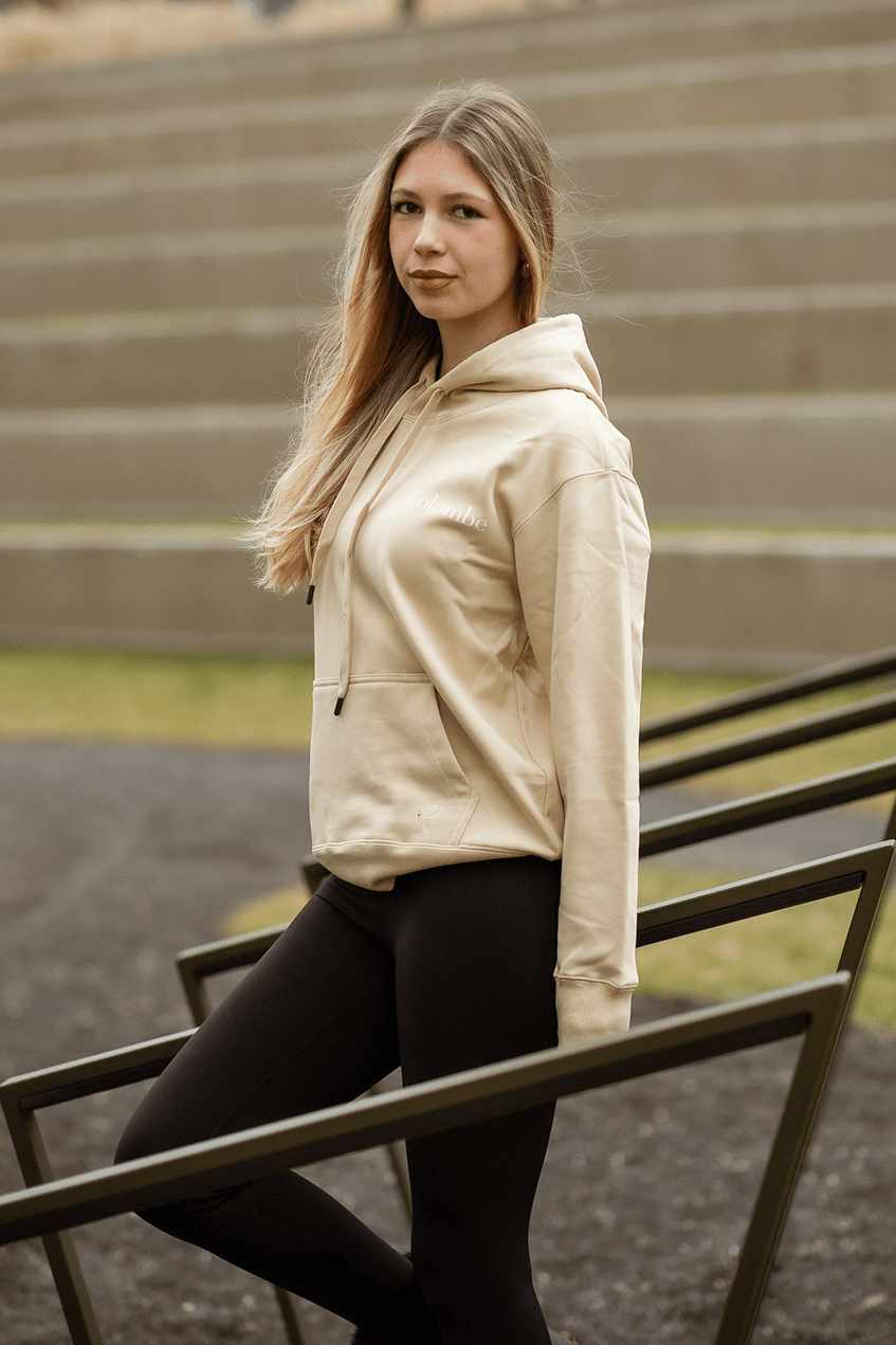 Beige Hoodie with logo