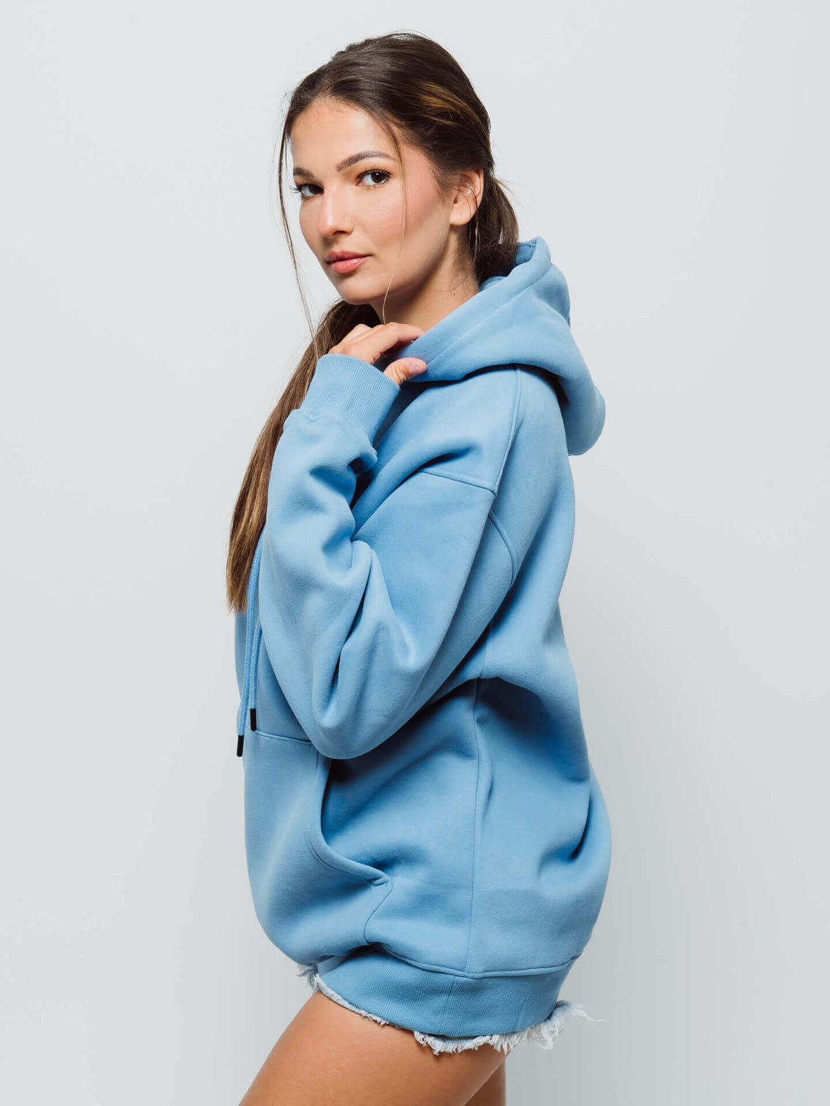 Blue Hoodie with logo
