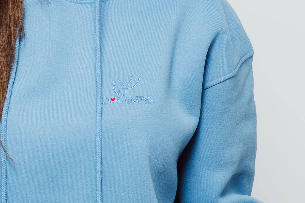 Blue Hoodie with logo