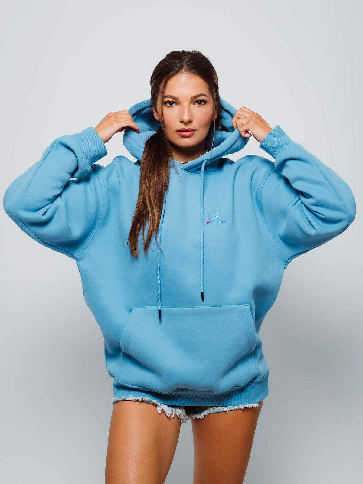 Blue Hoodie with logo