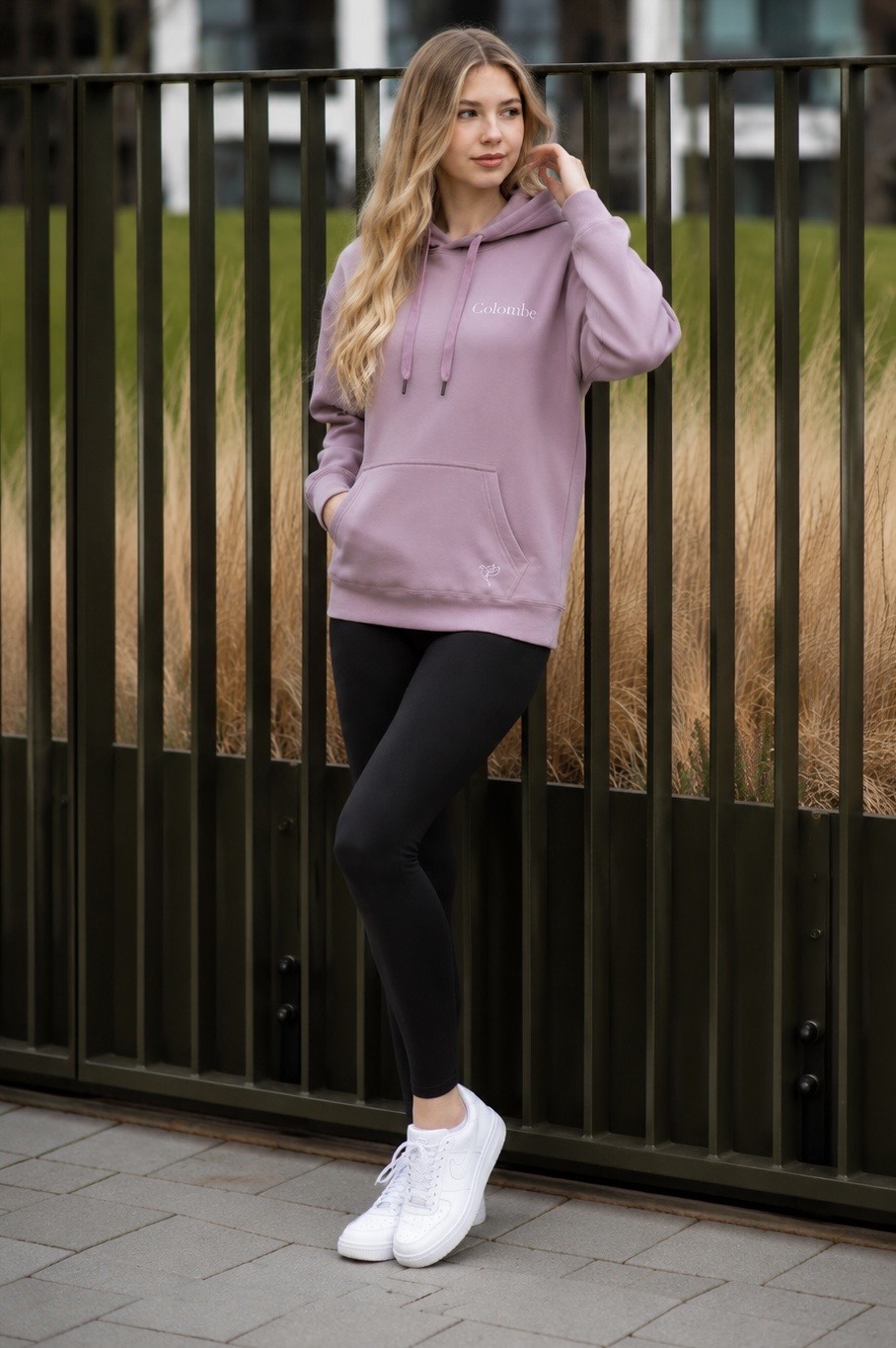 Pale Pink Hoodie with logo