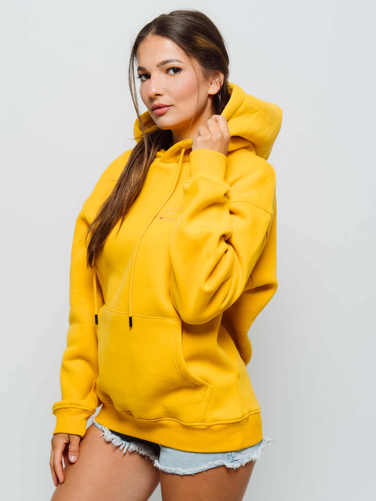 Yellow Hoodie with logo