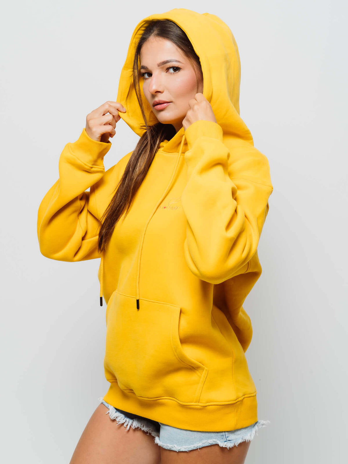 Yellow Hoodie with logo