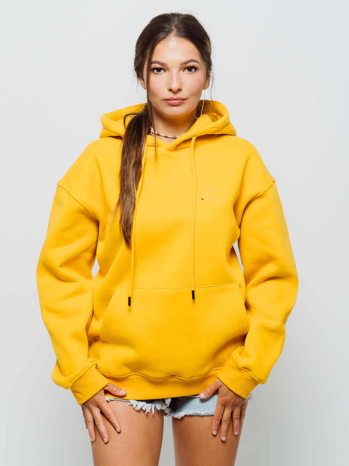 Yellow Hoodie with logo